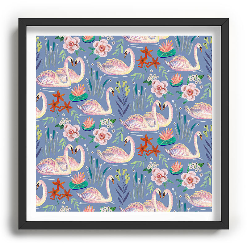 Swan Pattern Framed Art Print Gallery Image 93