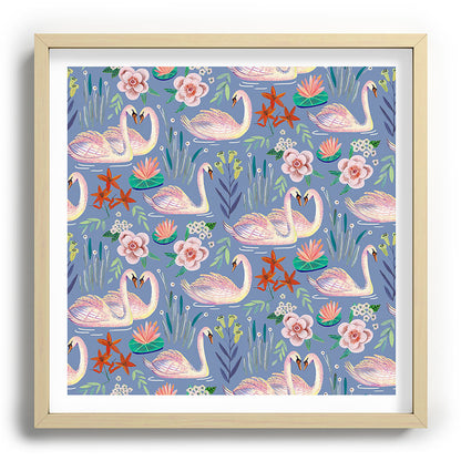 Swan Pattern Framed Art Print Gallery Image 109