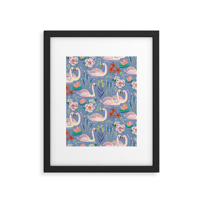Swan Pattern Framed Art Print Gallery Image 5