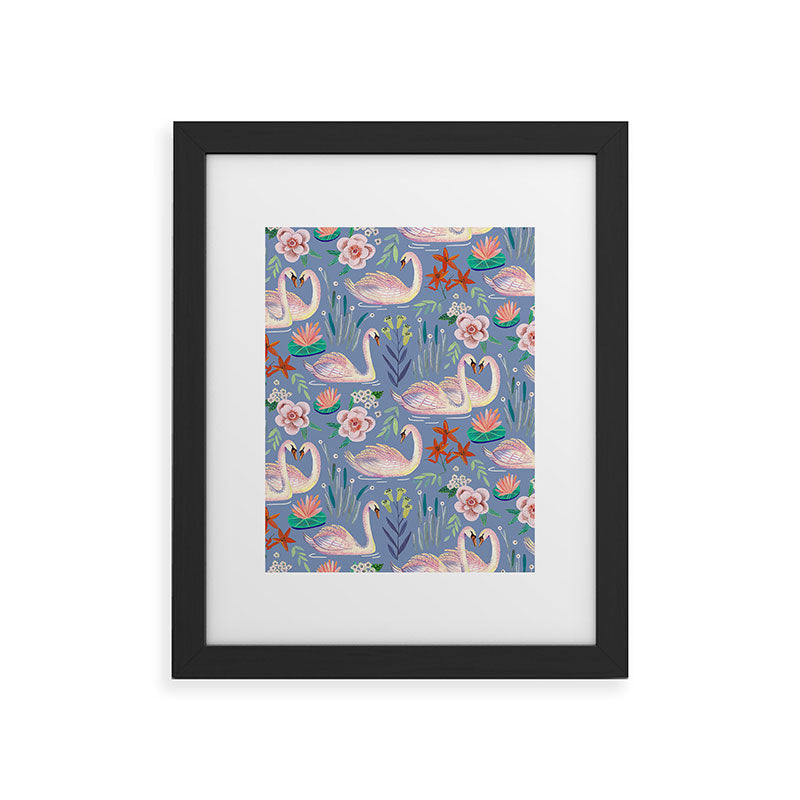 Swan Pattern Framed Art Print Gallery Image 40