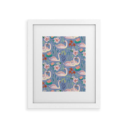 Swan Pattern Framed Art Print Gallery Image 75