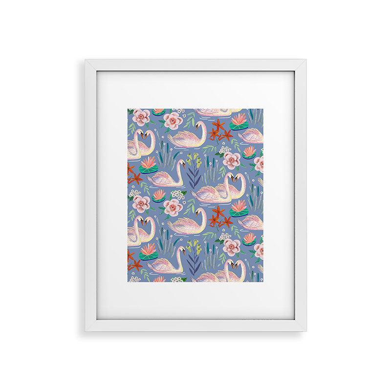 Swan Pattern Framed Art Print Gallery Image 31