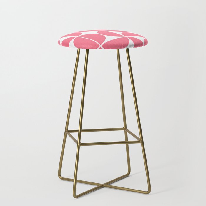 Mid Century Modern Geometric 04 Pink Stool Gallery Image 2