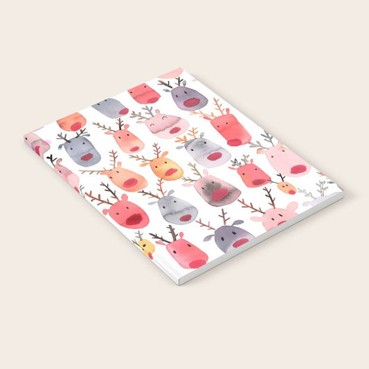 Christmas Winter Cute Reindeers Notebook Gallery Image 2