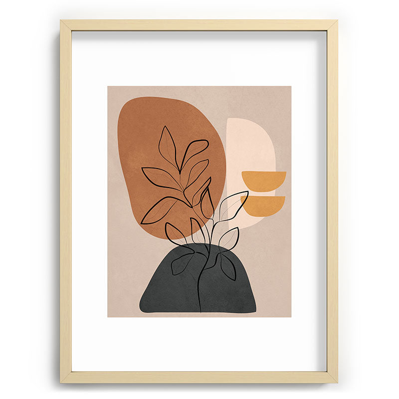 Abstract Minimal Plant 1 Framed Art Print Gallery Image 72