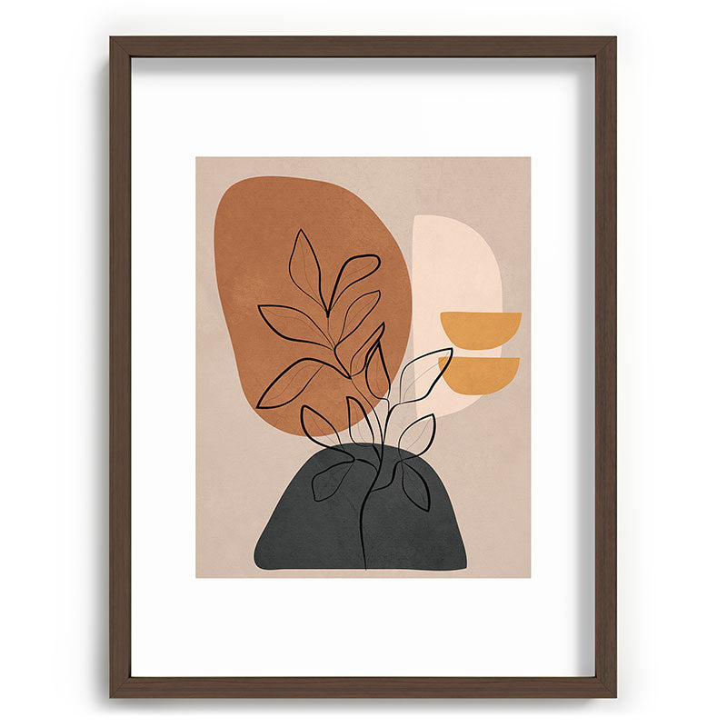 Abstract Minimal Plant 1 Framed Art Print Gallery Image 66