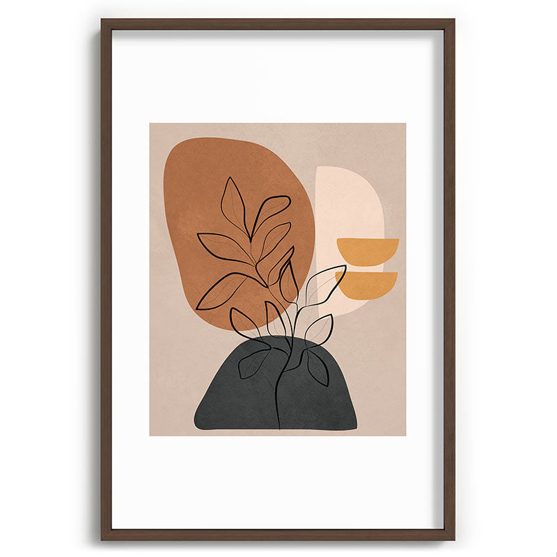 Abstract Minimal Plant 1 Framed Art Print Gallery Image 68