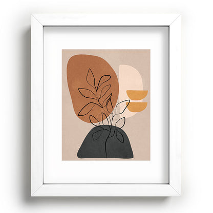 Abstract Minimal Plant 1 Framed Art Print Gallery Image 75