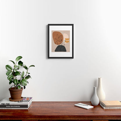 Abstract Minimal Plant 1 Framed Art Print Gallery Image 3