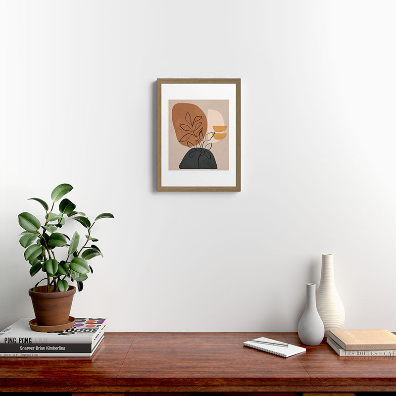 Abstract Minimal Plant 1 Framed Art Print Gallery Image 10