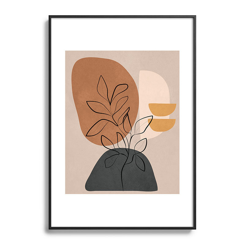 Abstract Minimal Plant 1 Framed Art Print Gallery Image 83