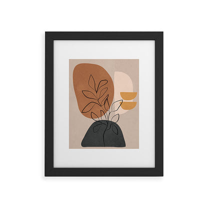 Abstract Minimal Plant 1 Framed Art Print Gallery Image 32