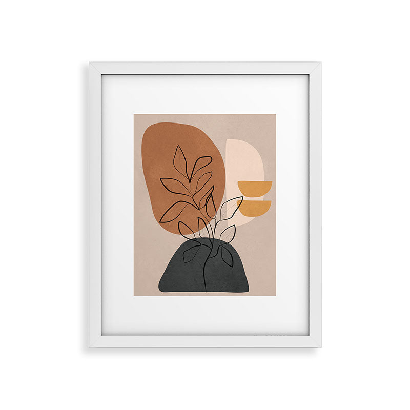 Abstract Minimal Plant 1 Framed Art Print Gallery Image 26