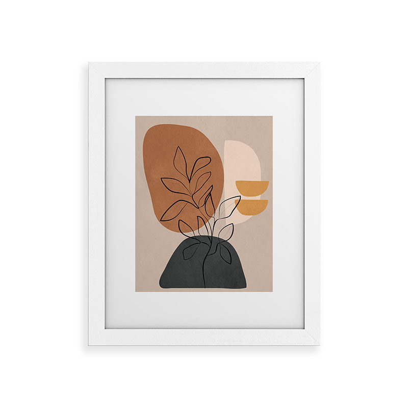 Abstract Minimal Plant 1 Framed Art Print Gallery Image 54