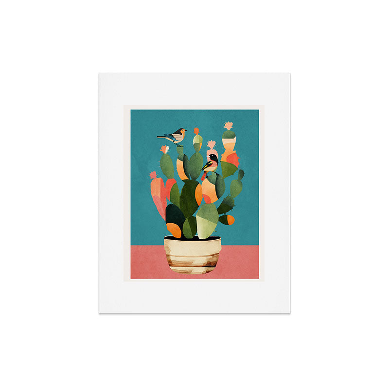 Cactus and Birds 2 Art Print Gallery Image 4