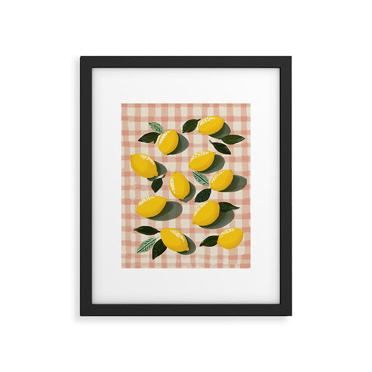 Lemon Picnic Still Life Framed Art Print Gallery Image 1