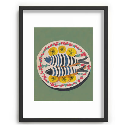 Mediterranean Fish Plate Framed Art Print Gallery Image 61