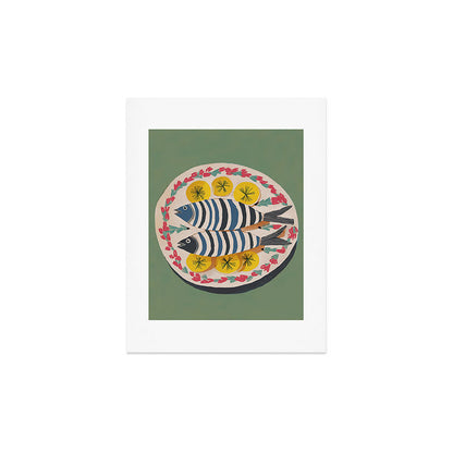 Mediterranean Fish Plate Art Print Gallery Image 2