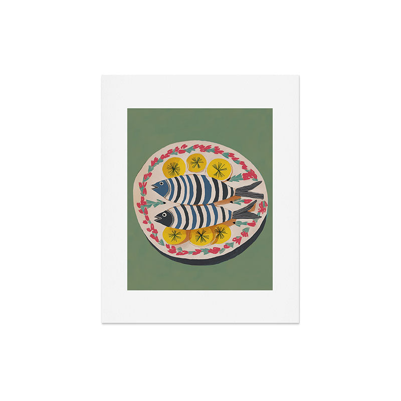 Mediterranean Fish Plate Art Print Gallery Image 4