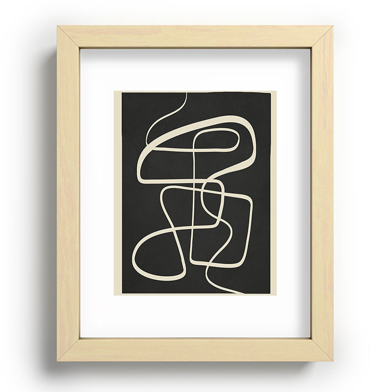 Modern Abstract Lines - Noir Framed Art Print Gallery Image 70