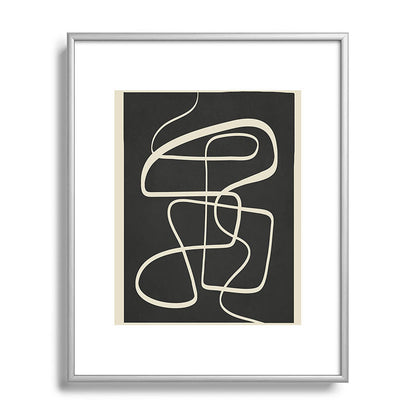Modern Abstract Lines - Noir Framed Art Print Gallery Image 96