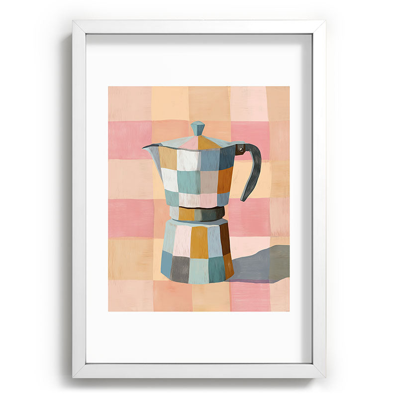 Patchwork Moka Pot Framed Art Print Gallery Image 77