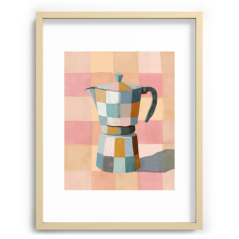 Patchwork Moka Pot Framed Art Print Gallery Image 72