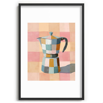 Patchwork Moka Pot Framed Art Print Gallery Image 62