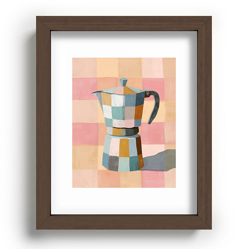 Patchwork Moka Pot Framed Art Print Gallery Image 64