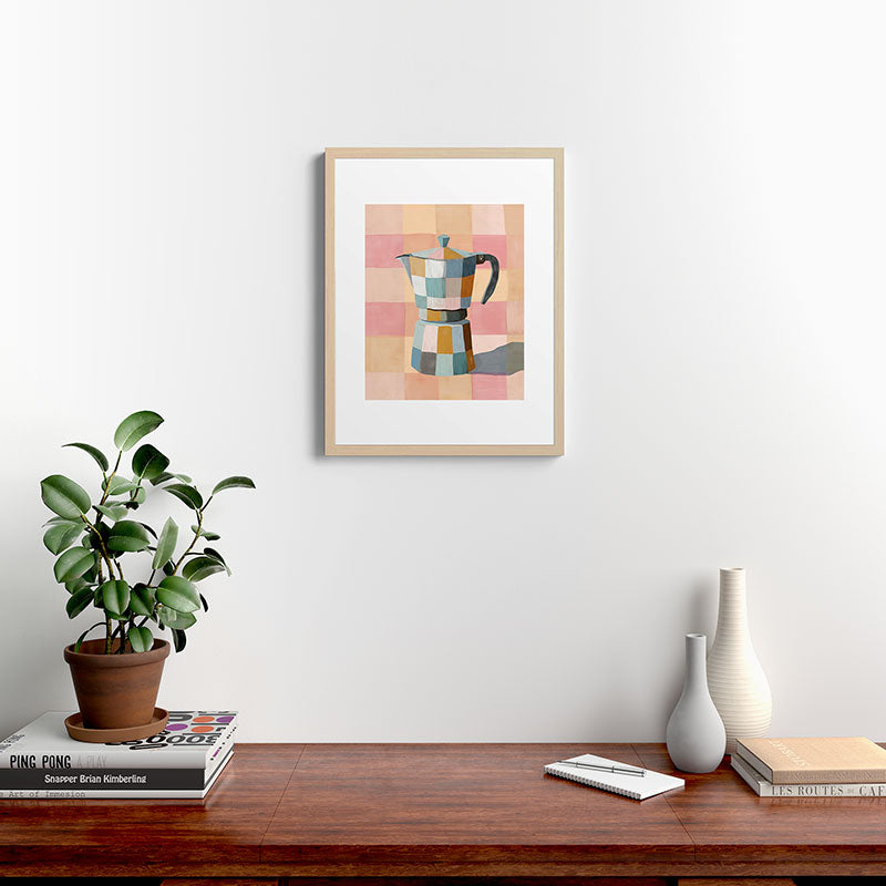 Patchwork Moka Pot Framed Art Print Gallery Image 19