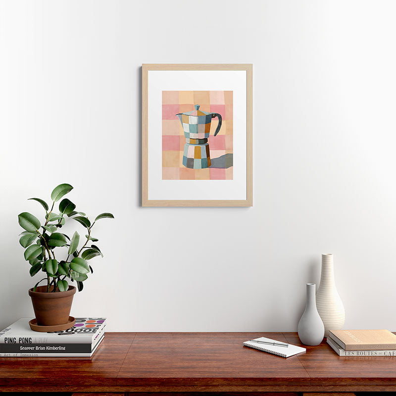 Patchwork Moka Pot Framed Art Print Gallery Image 47