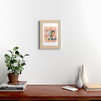Patchwork Moka Pot Framed Art Print Gallery Image 45