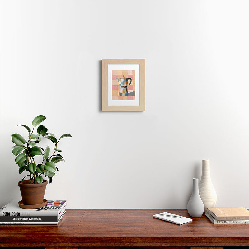 Patchwork Moka Pot Framed Art Print Gallery Image 44