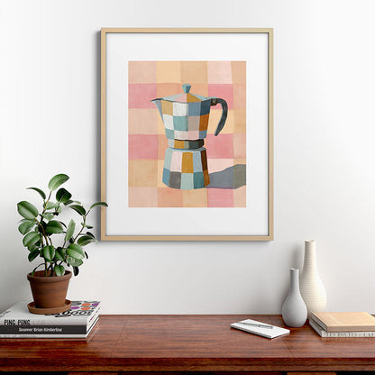 Patchwork Moka Pot Framed Art Print Gallery Image 21