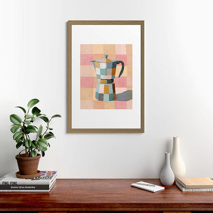 Patchwork Moka Pot Framed Art Print Gallery Image 41