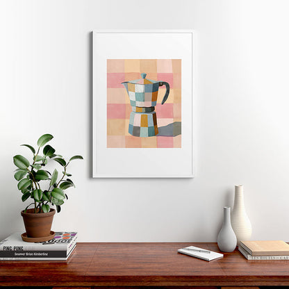 Patchwork Moka Pot Framed Art Print Gallery Image 27