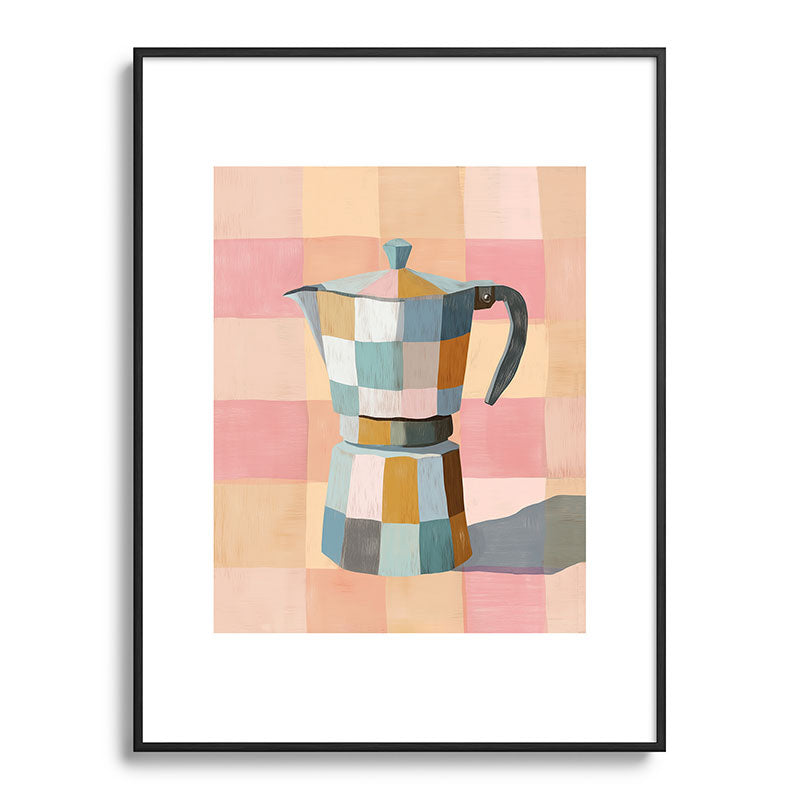 Patchwork Moka Pot Framed Art Print Gallery Image 84