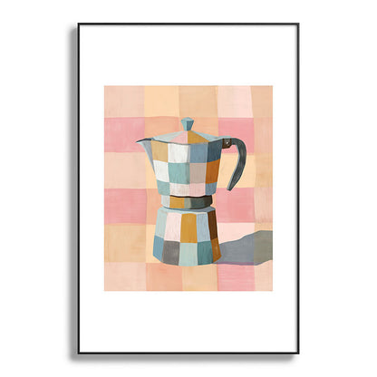 Patchwork Moka Pot Framed Art Print Gallery Image 86