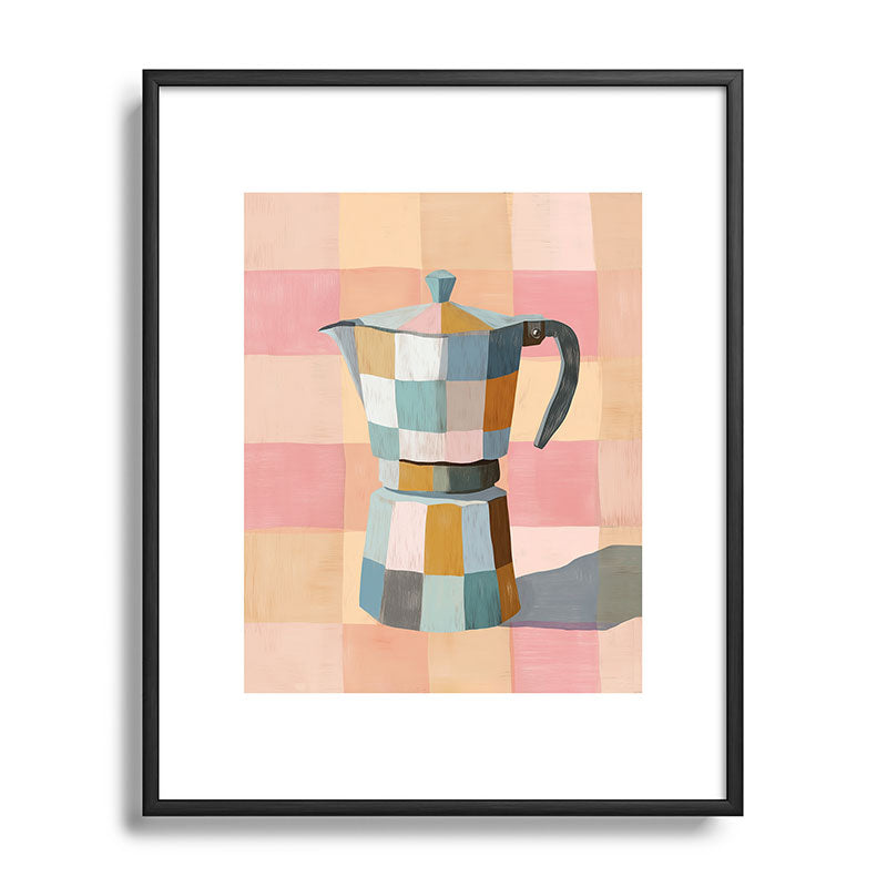 Patchwork Moka Pot Framed Art Print Gallery Image 82