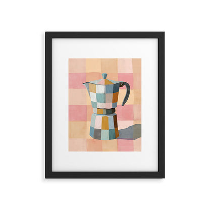 Patchwork Moka Pot Framed Art Print Gallery Image 5
