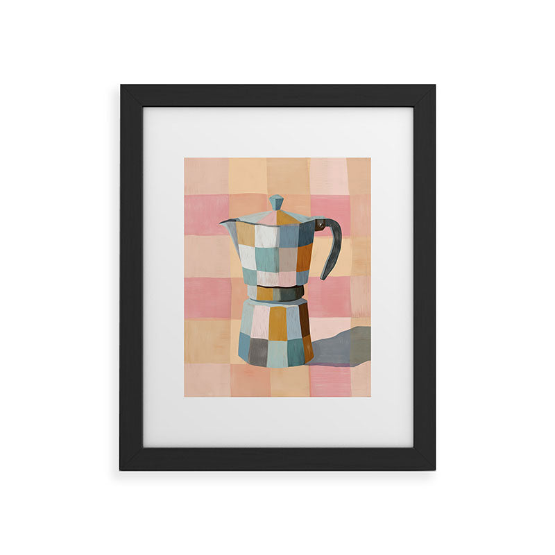 Patchwork Moka Pot Framed Art Print Gallery Image 32