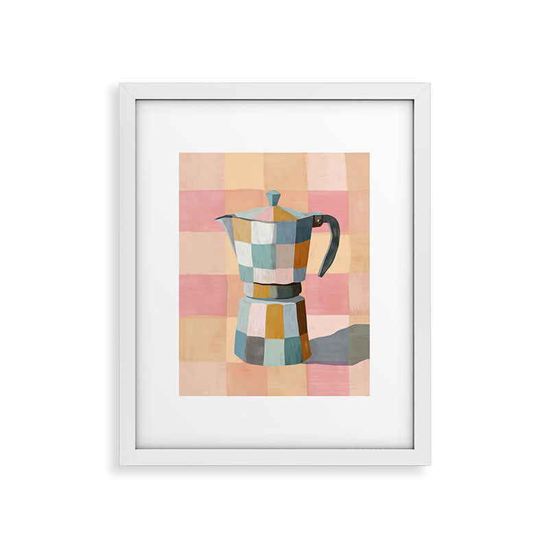 Patchwork Moka Pot Framed Art Print Gallery Image 23