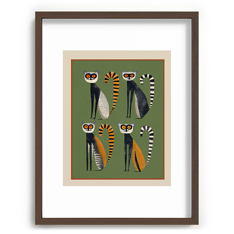 Striped Lemurs Framed Art Print Gallery Image 66
