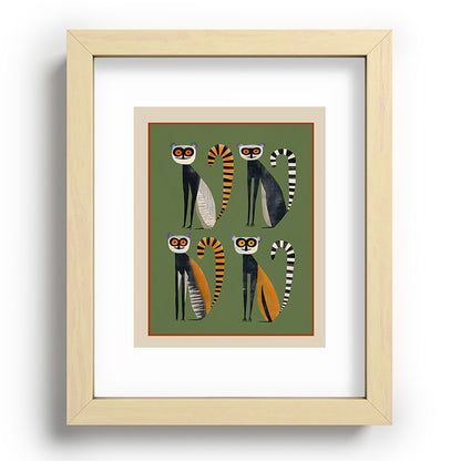 Striped Lemurs Framed Art Print Gallery Image 70