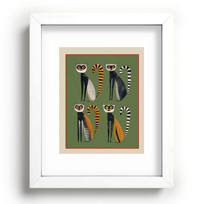 Striped Lemurs Framed Art Print Gallery Image 76