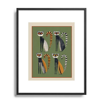 Striped Lemurs Framed Art Print Gallery Image 82
