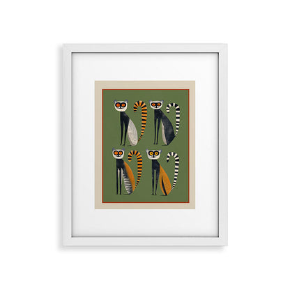 Striped Lemurs Framed Art Print Gallery Image 26