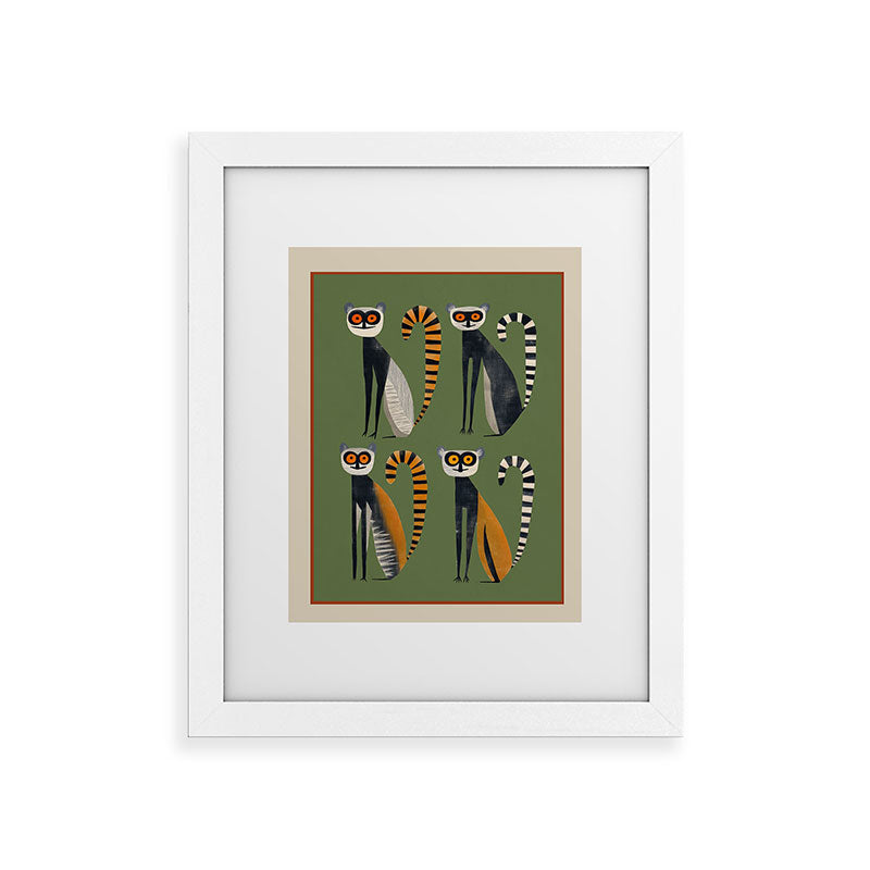 Striped Lemurs Framed Art Print Gallery Image 54
