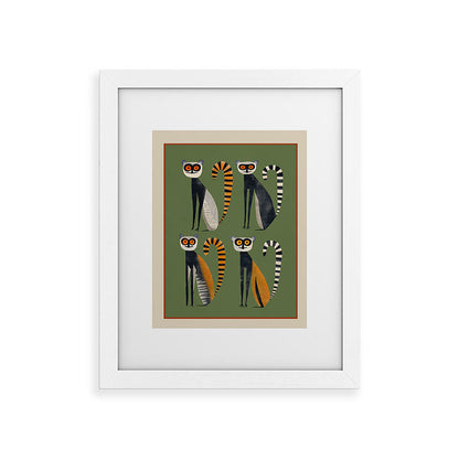 Striped Lemurs Framed Art Print Gallery Image 54