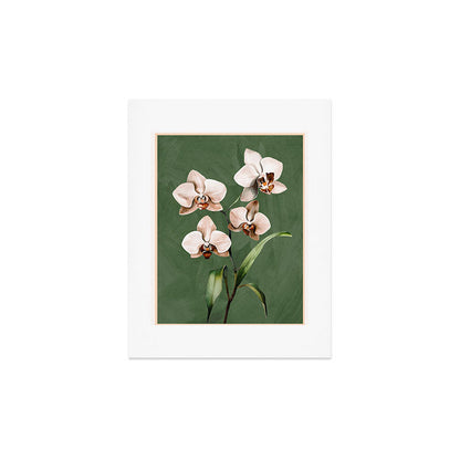 White Orchid Floral Art 4 Art Print Gallery Image 3